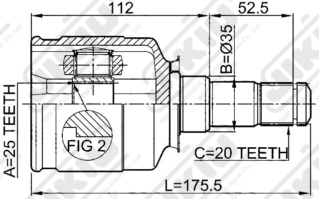 CV-JOINT JIKIU JC21068